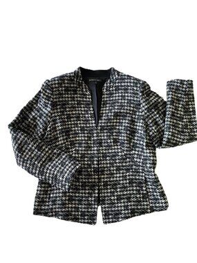 Lafayette 148 NY Houndstooth Jacket Size 14